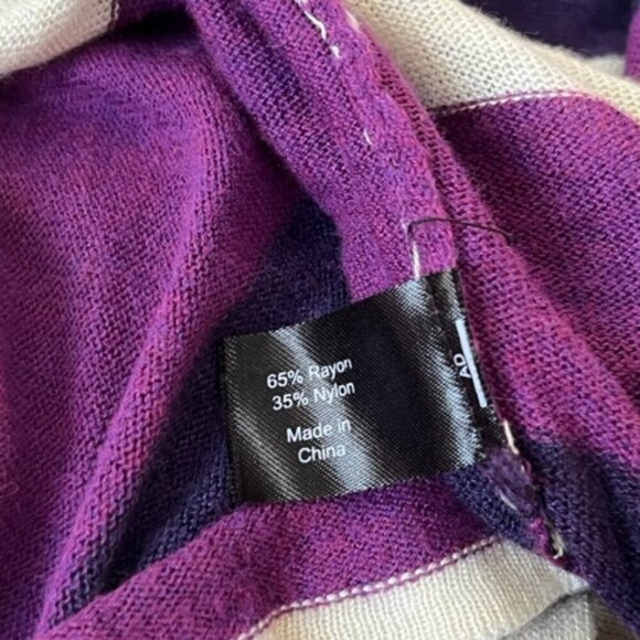 Lane Bryant Purple and White Open Wrap Cardigan – Size 14/16 – Like New! - Picture 7 of 8